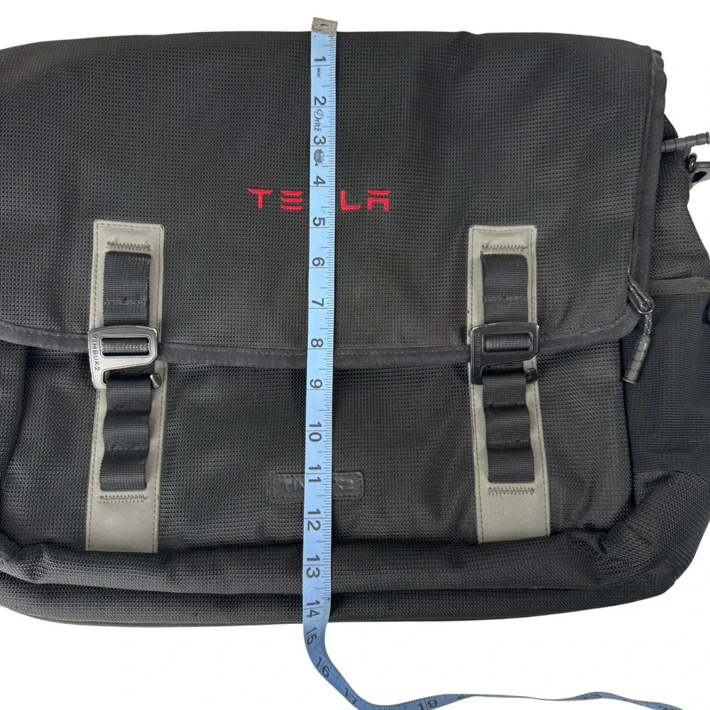 Timbuk2 Tesla Motors Messenger Bag Black Ballistic Nylon Laptop‎ Commuter Case